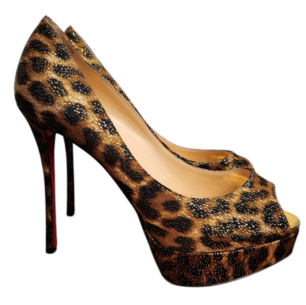 Christian Louboutin Fetish Peep-Toe Pumps - Picture 4 of 10